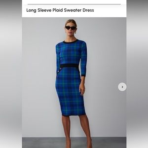 NWT NY&Co. Long Sleeve Plaid Sweater Dress XXL